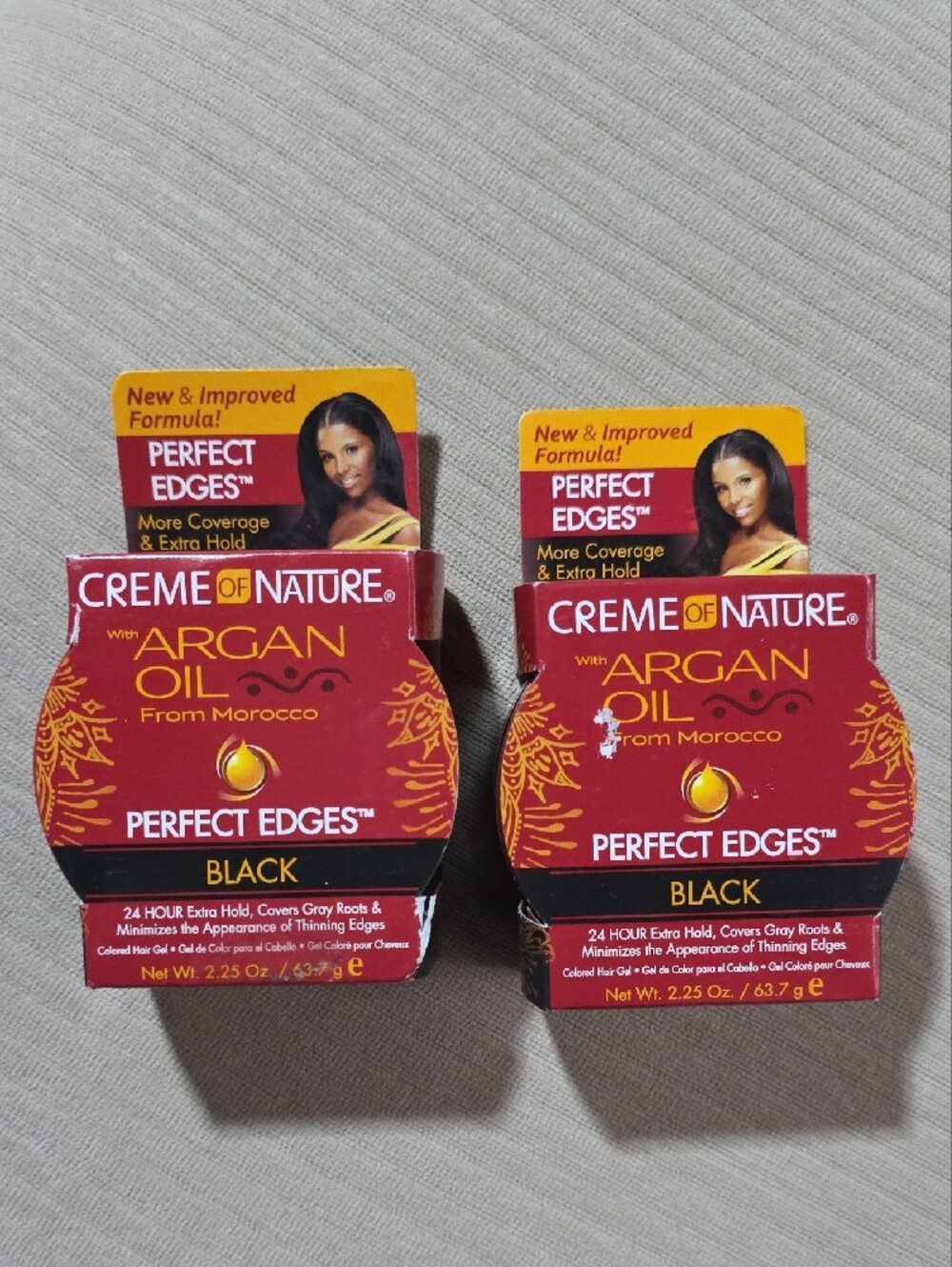 Creme of Nature Argan Oil Perfect Edges - Black, 2.25 oz- 2pk